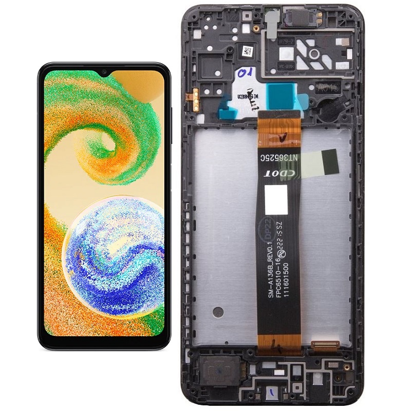 LCD display Samsung A047 Galaxy A04s + dotyk + přední kryt Original Service Pack černý