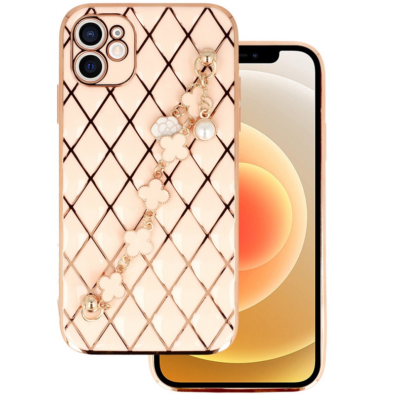 Pouzdro Trend Case Iphone 12 vzor - 5 světlé růžové