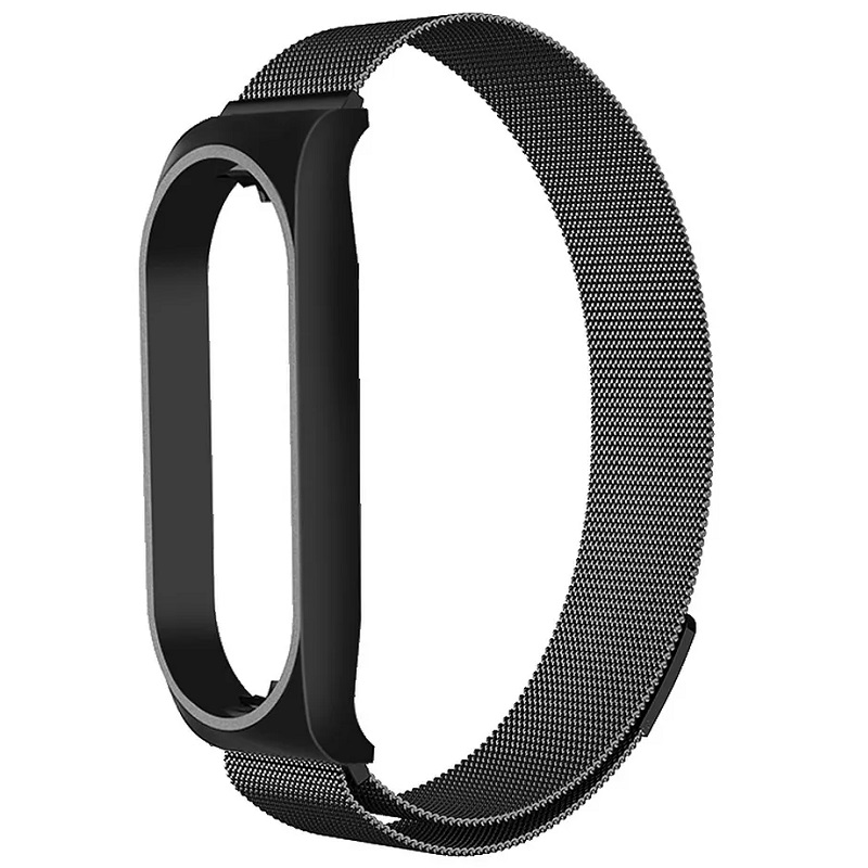 Hodinky Xiaomi Mi Band 5, Mi Band 6, Mi Band 6 NFC náhradní náramek Metal Milán černý