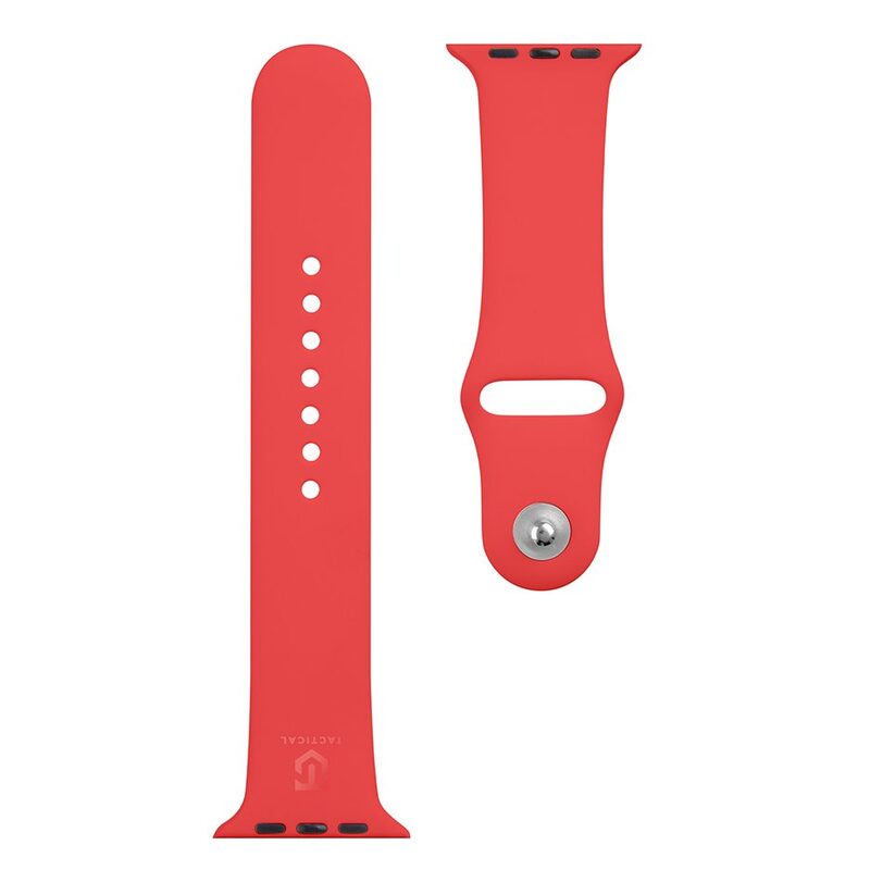 Tactical 498 silikonový řemínek pro Apple Watch 1/2/3/4/5/6/SE, 42/44mm, červená 2445830
