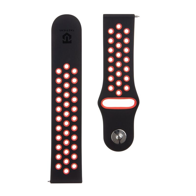 Tactical 711 Double silikon řemínek 22mm,Black/Red 8596311125683