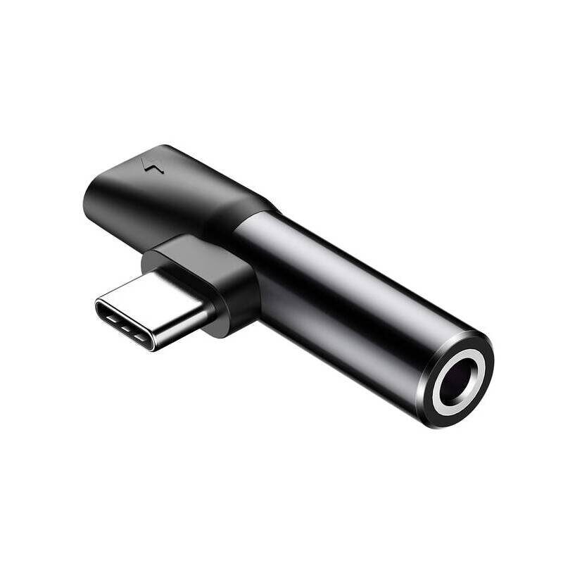 Adaptér Baseus CATL41-01 rozbočovač USB-C/3.5mm Jack černý
