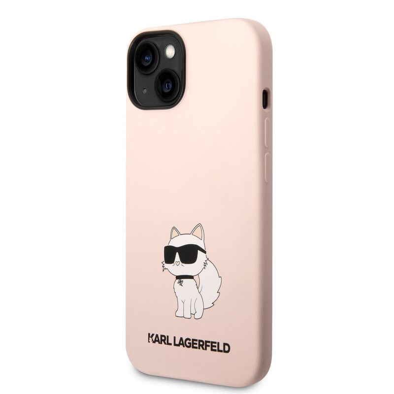 Levně Pouzdro Karl Lagerfeld Liquid Silicone Choupette NFT zadní kryt pro Apple iPhone 14 PLUS Pink