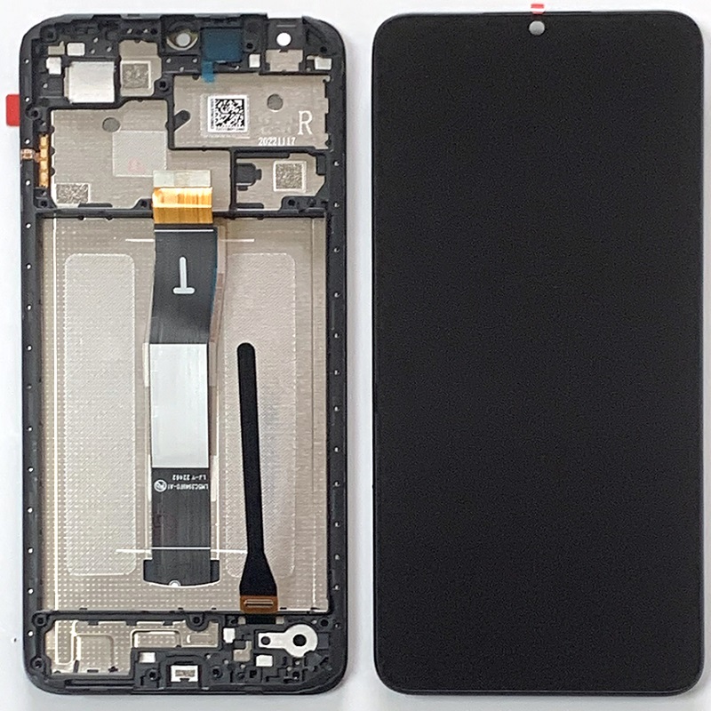 LCD display Xiaomi Redmi 12C + dotyk + přední kryt Service Pack Original černý