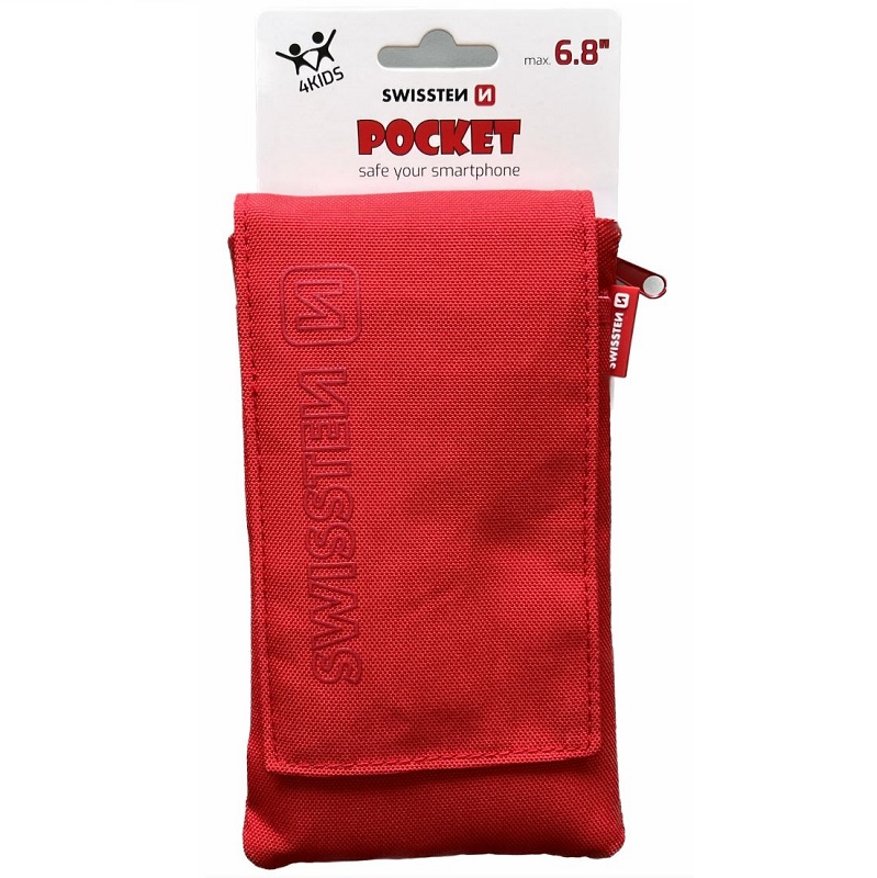Levně Pouzdro Swissten Pocket 6,8" červené