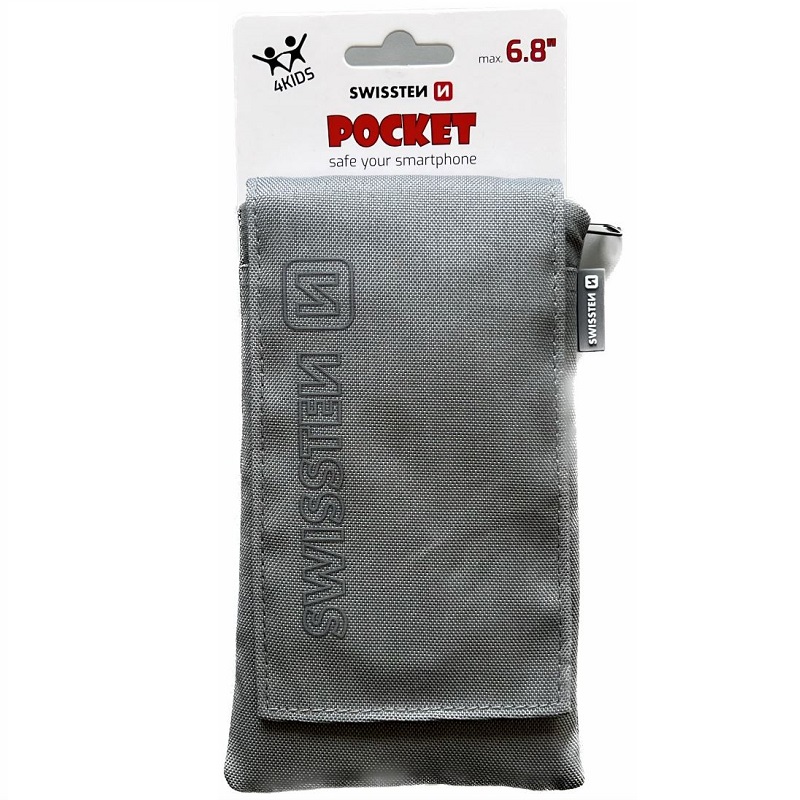 Levně Pouzdro Swissten Pocket 6,8" šedé