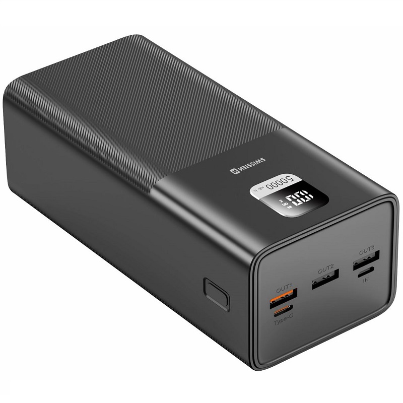 Zdroj záložní PowerBank 50000mAh SWISSTEN Laptop 100W QC 3.0, PD 3.0,  Li-pol, 3xUSB, USB-C, microUSB