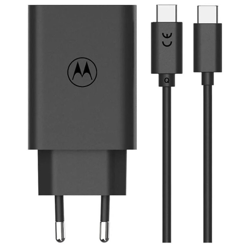 Nabíječka Motorola MC-682 USB-C GaN 68W 6,5A Turbopower cestovní + kabel USB-C - USB-C Black
