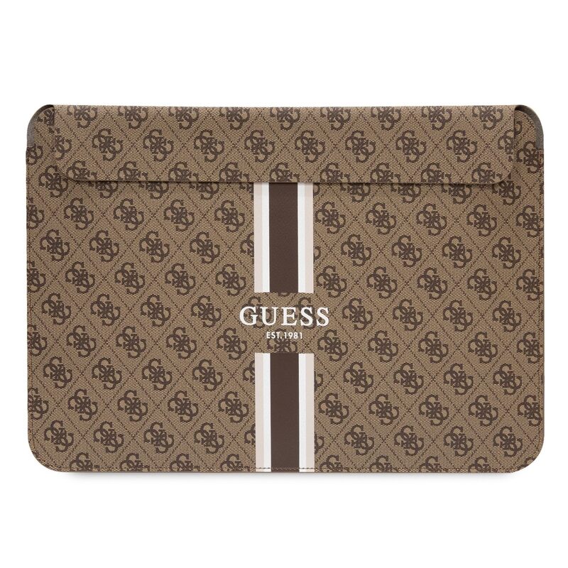 Levně Pouzdro na notebook - Guess, 13-14 4G Printed Stripes Brown GUCS14P4RPSW