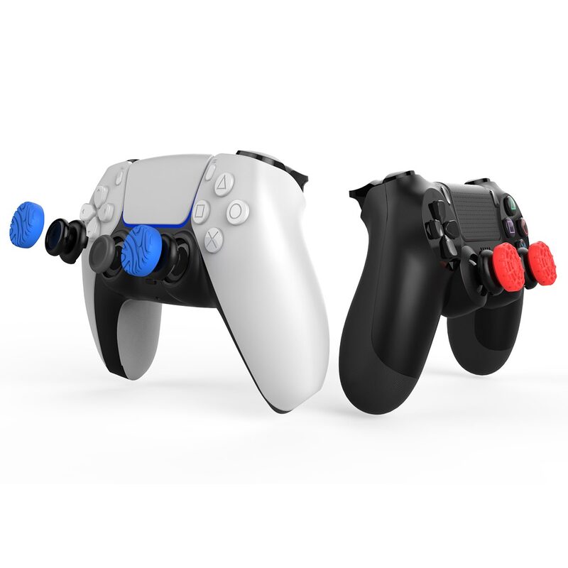 Herní ovladač iPega P5029 silikonové krytky ovládacích páček pro PS5/PS4 4ks Red/Blue