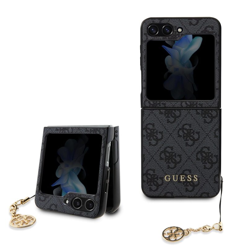 Pouzdro Guess 4G Charms zadní kryt pro Samsung F731 Galaxy Z Flip 5 Grey