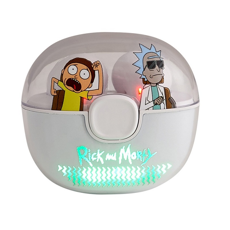 Sluchátka Bluetooth TWS Rick and Morty Light-up Space Cruiser V5.1  + UFO dobíjecí pouzdro