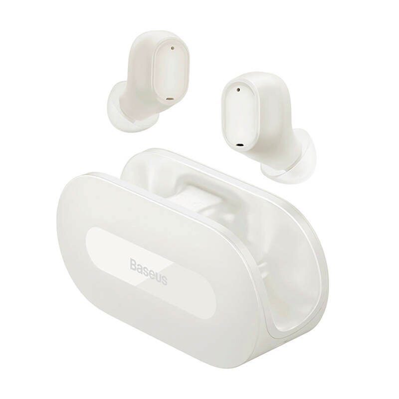 Levně Sluchátka Bluetooth TWS Baseus Encok Bowie EZ10 V5.3 + dobíjecí pouzdro bílá