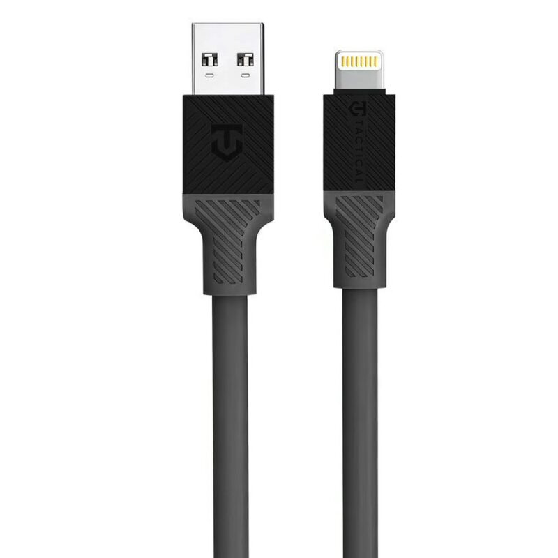 Levně USB datový kabel Tactical Fat Man Cable USB-A/Lightning 60W 1m šedý