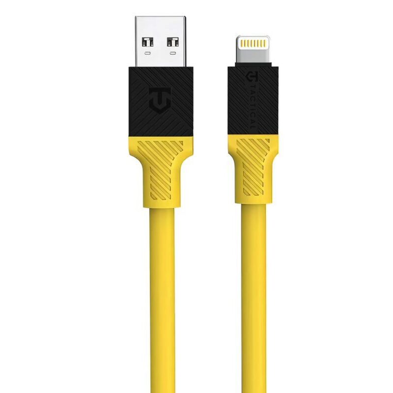 USB datový kabel Tactical Fat Man Cable USB-A/Lightning 60W 1m žlutý