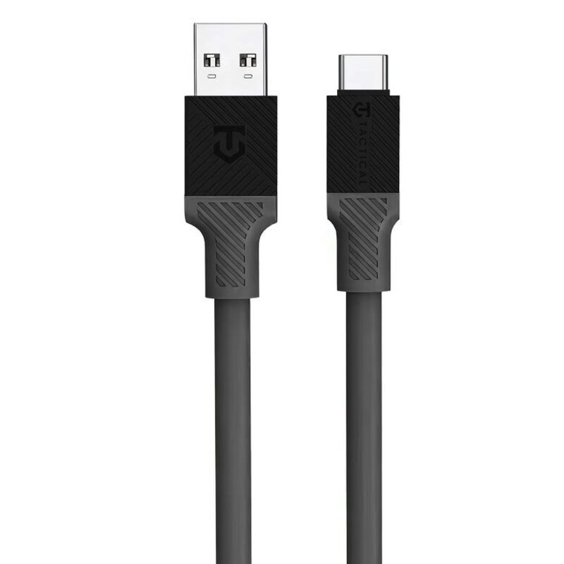 USB datový kabel Tactical Fat Man Cable USB-A/USB-C 60W 1m šedý