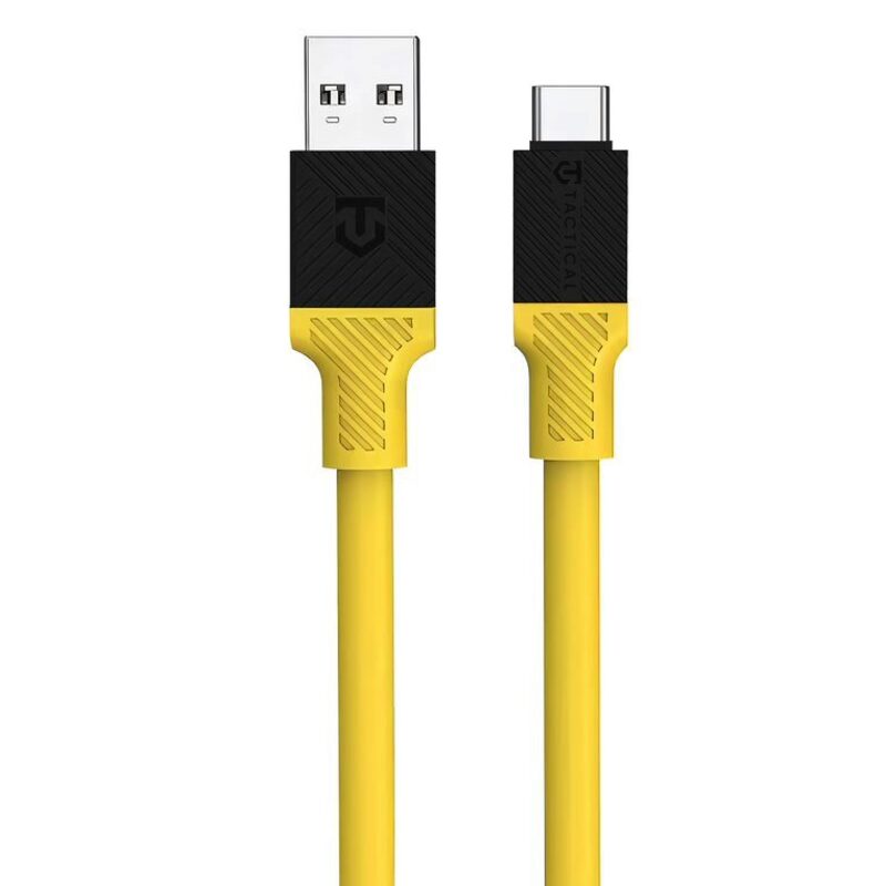 Levně USB datový kabel Tactical Fat Man Cable USB-A/USB-C 60W 1m žlutý