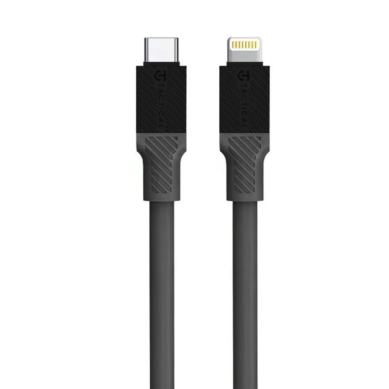 USB datový kabel Tactical Fat Man Cable USB-C/Lightning 60W 1m šedý