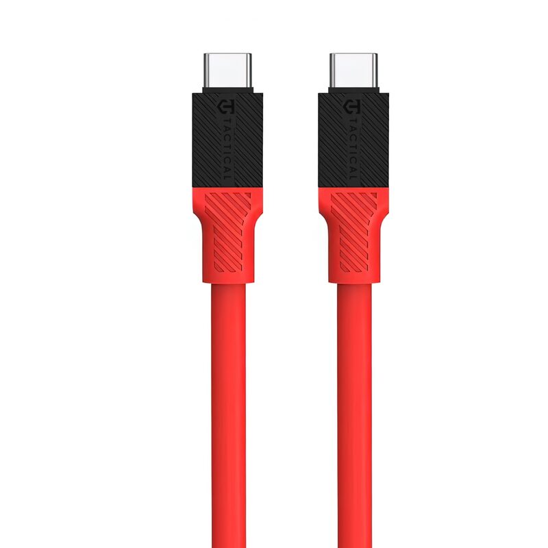USB datový kabel Tactical Fat Man Cable USB-C/USB-C 60W 1m červený