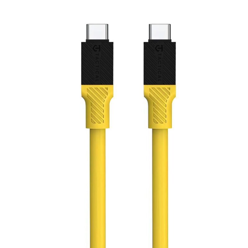 Levně USB datový kabel Tactical Fat Man Cable USB-C/USB-C 60W 1m žlutý