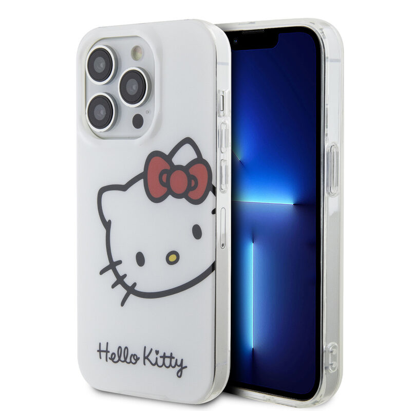 Levně Pouzdro Hello Kitty IML Head Logo zadní kryt pro Apple iPhone 15 PRO MAX White
