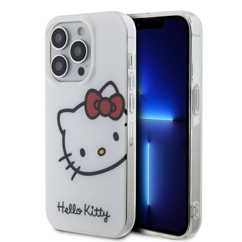 Levně Pouzdro Hello Kitty IML Head Logo zadní kryt pro Apple iPhone 15 PRO White