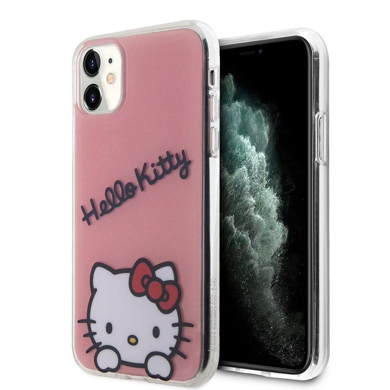 Levně Pouzdro Hello Kitty IML Daydreaming Logo zadní kryt pro Apple iPhone 11 Pink