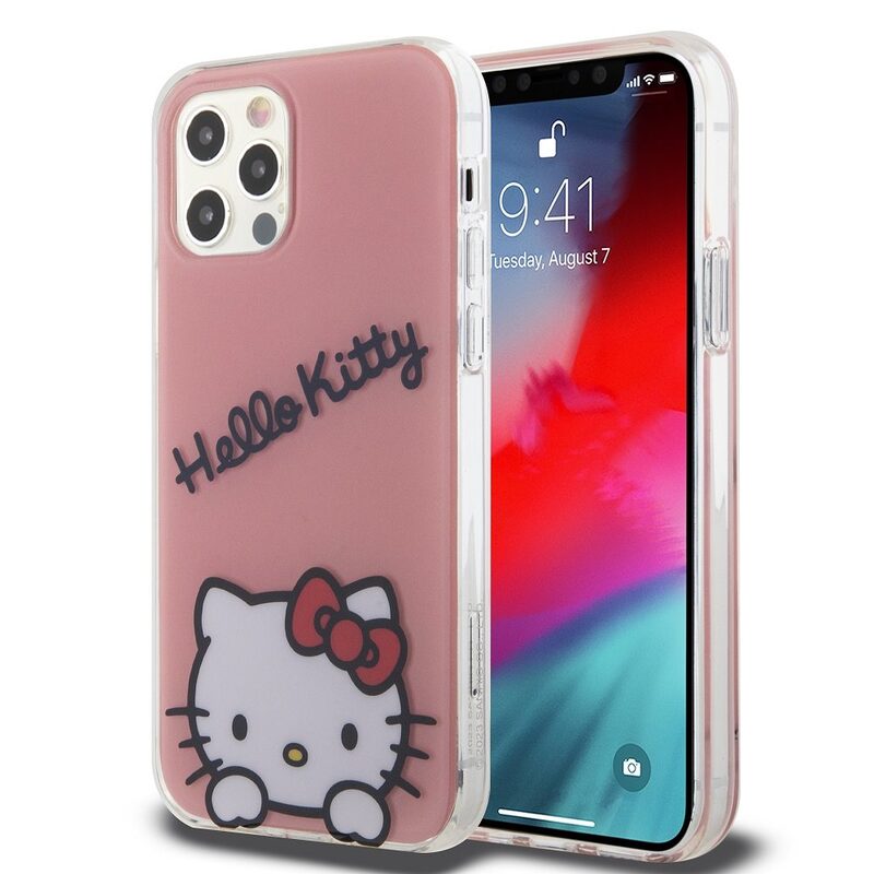 Levně Pouzdro Hello Kitty IML Daydreaming Logo zadní kryt pro Apple iPhone 12, iPhone 12 PRO Pink
