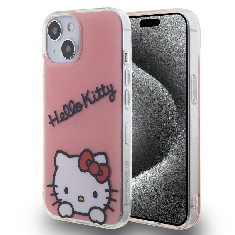 Levně Pouzdro Hello Kitty IML Daydreaming Logo zadní kryt pro Apple iPhone 15 Pink
