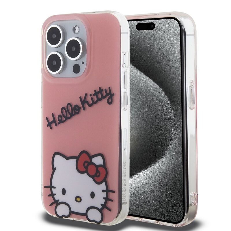 Levně Pouzdro Hello Kitty IML Daydreaming Logo zadní kryt pro Apple iPhone 15 PRO Pink
