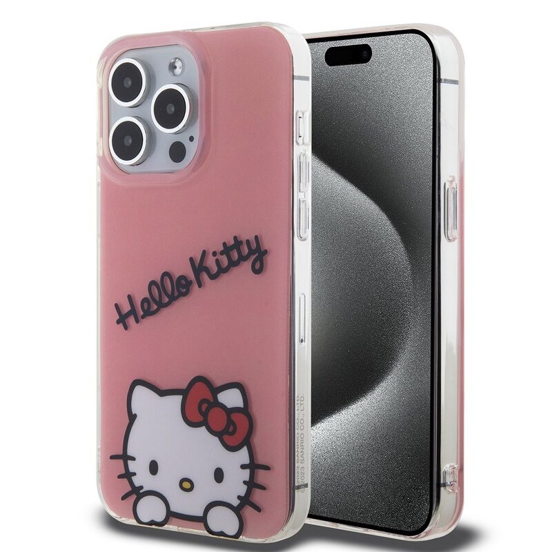 Levně Pouzdro Hello Kitty IML Daydreaming Logo zadní kryt pro Apple iPhone 15 PRO MAX Pink