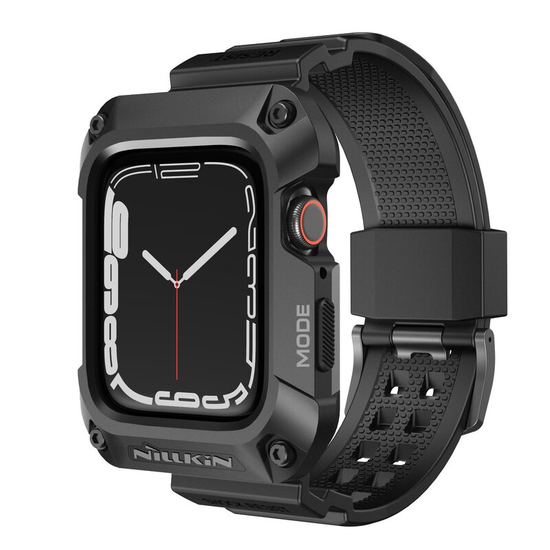 Levně Nillkin DynaGuard řemínek + Kryt pro Apple Watch Series 44mm 4/5/6 Black 6902048263642