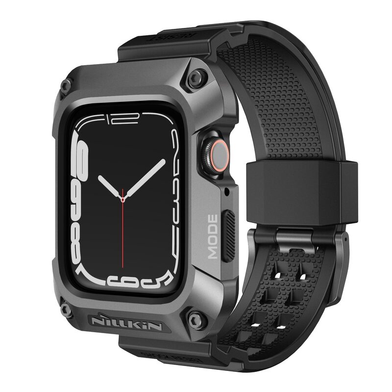 Nillkin DynaGuard řemínek + Kryt pro Apple Watch Series 45mm 7/8 Gray 6902048263680