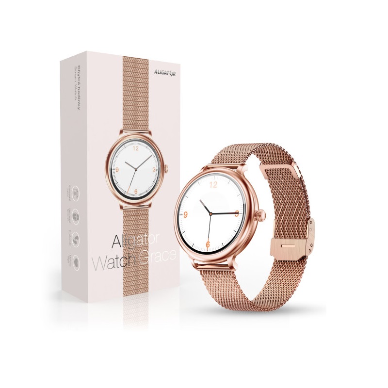 Levně Hodinky ALIGATOR Smart Watch Grace Milan růžové zlaté