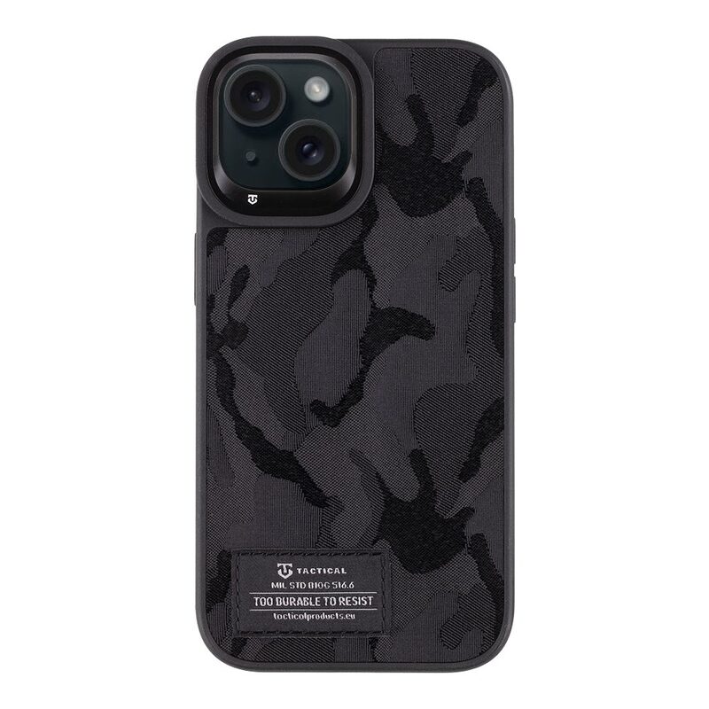 Levně Pouzdro Tactical Camo Troop Apple iPhone 15 Black