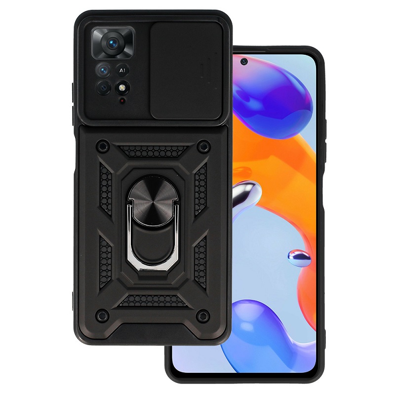 Slide Camera Armor Case Xiaomi Redmi Note 11 Pro/Note 11 Pro 5G černé