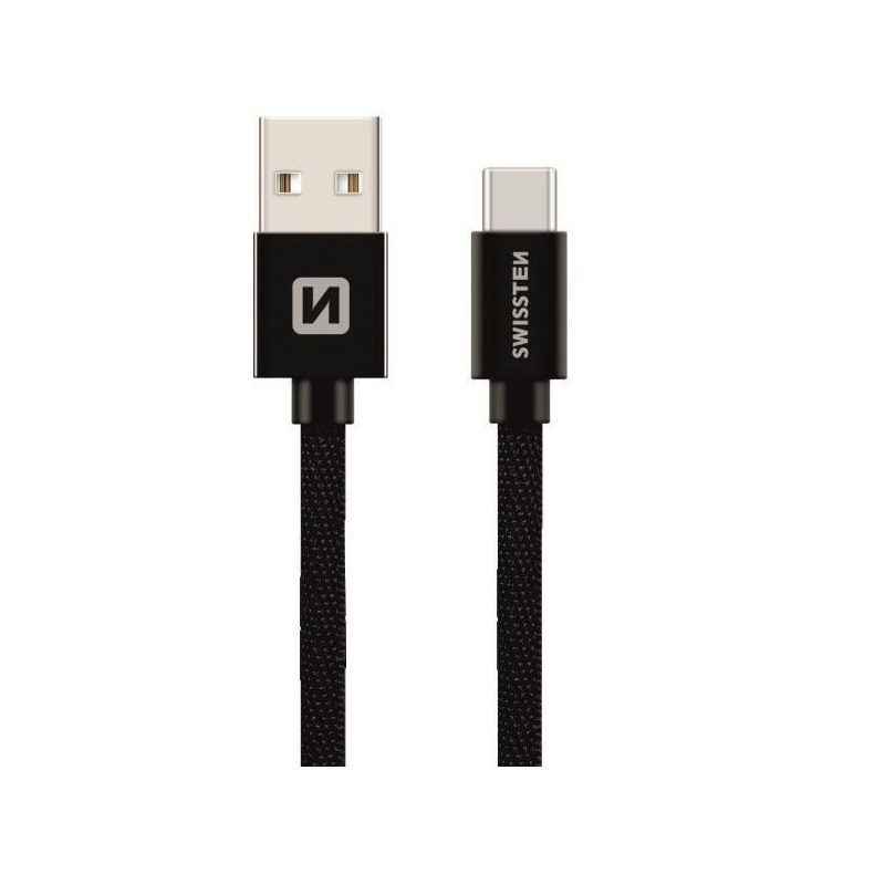 1033802_USB dobijeci kabel - USB-C SWISSTEN 20cm 3A cerny_01.JPG