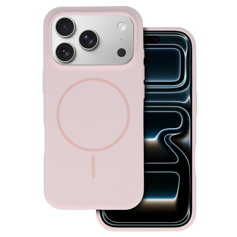 Levně Pouzdro silikon Apple iPhone 17 PRO Magsafe Color Slim světle růžové
