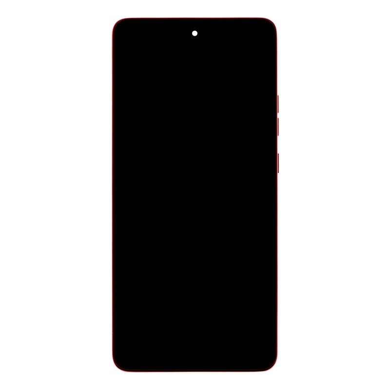 Levně LCD display Motorola Moto G86 + dotyk. deska + přední kryt (Service Pack) Original Chrysanthemum Red