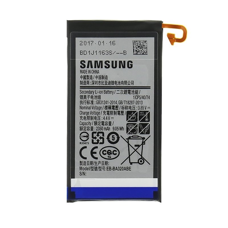 Levně Baterie Samsung EB-BA320ABE A320 Galaxy A3 2017 Li-ion 2350mAh (volně)