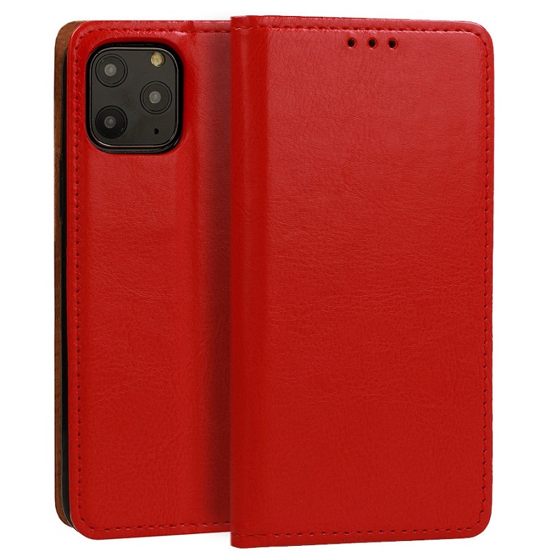 Pouzdro Flip BOOK Special Apple iPhone 14 6.1 pravá kůže červené