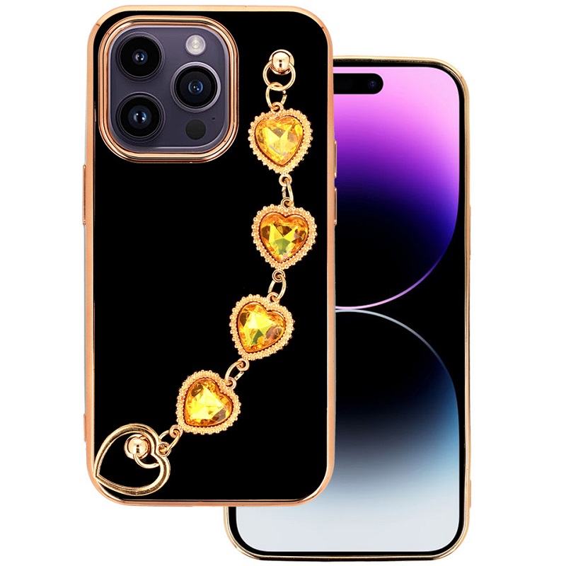 Pouzdro silikon Apple iPhone 13 PRO Deco Chain Loop vzor 2 černé