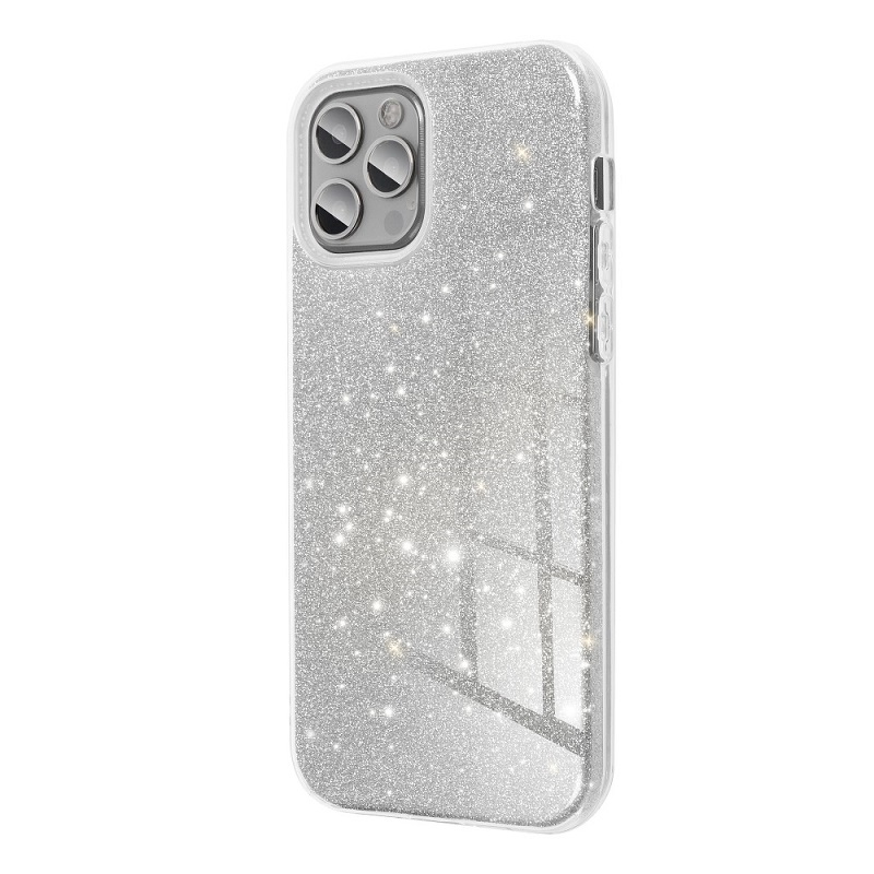Pouzdro Beweare Třpytivé Samsung Galaxy A13 / A13 5G / A04s - stříbrné