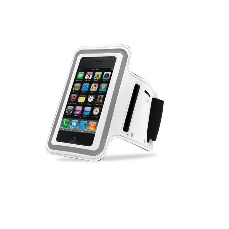 Levně Sportovní držák na ruku pro Samsung S6310 a jiné telefony 2,8 - 3,5 palce - bílý