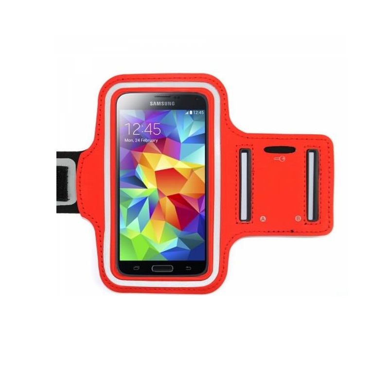 Sportovní držák na ruku pro Samsung i9300 Galaxy S3 a jiné telefony 4-5 palců - červený
