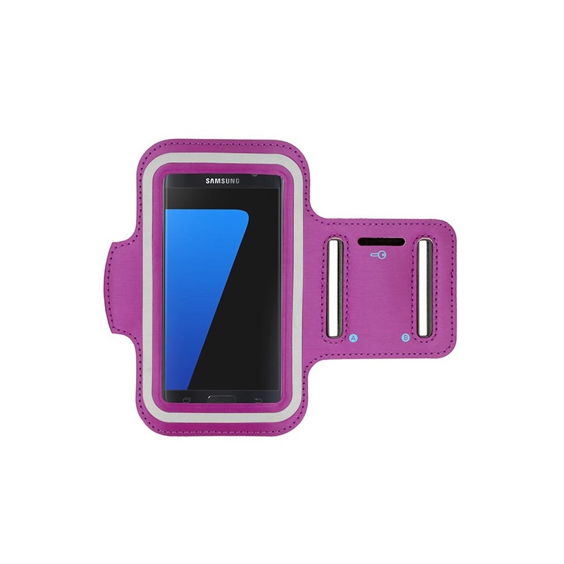 Sportovní držák na ruku pro Apple iPhone 5 a jiné telefony 3,5-4 palců - fialový