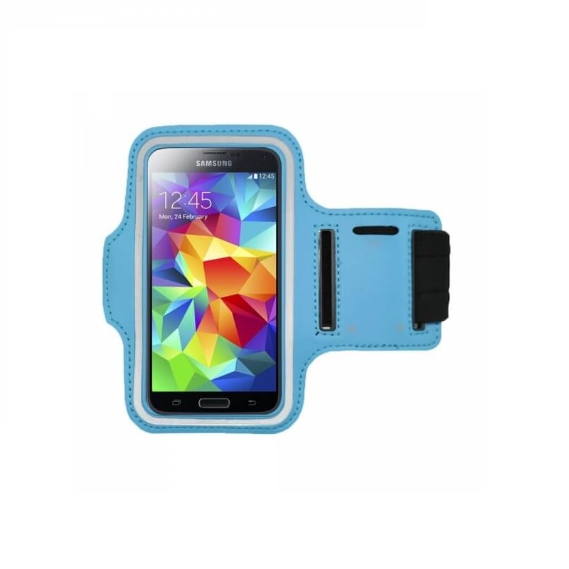 Sportovní držák na ruku pro Samsung i9300 Galaxy S3 a jiné telefony 4-5 palců - světle modrý